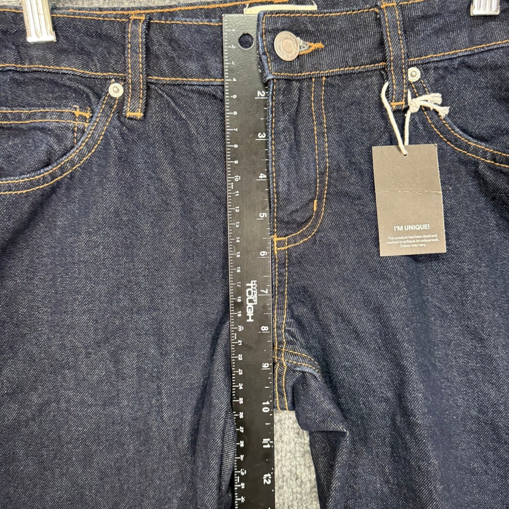 Cotton On Jeans Women 28 Blue Rigid Low Straight Denim Dark Wash 100% Cotton NWT - Picture 13 of 16